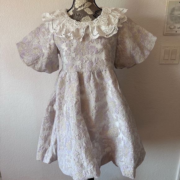 LeDin Dresses & Skirts - LeDIN x XioaLi Xiao Li Jacquard Floral Kawaii Purple and White dress- Size L